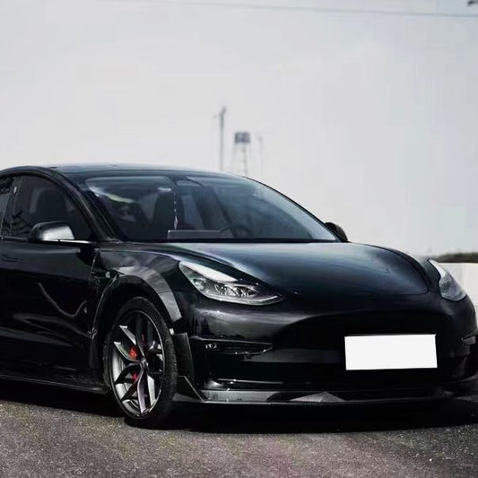 Tesla Model 3 Gloss Black Wheel Fender Arches 19-Present-Carbon Factory