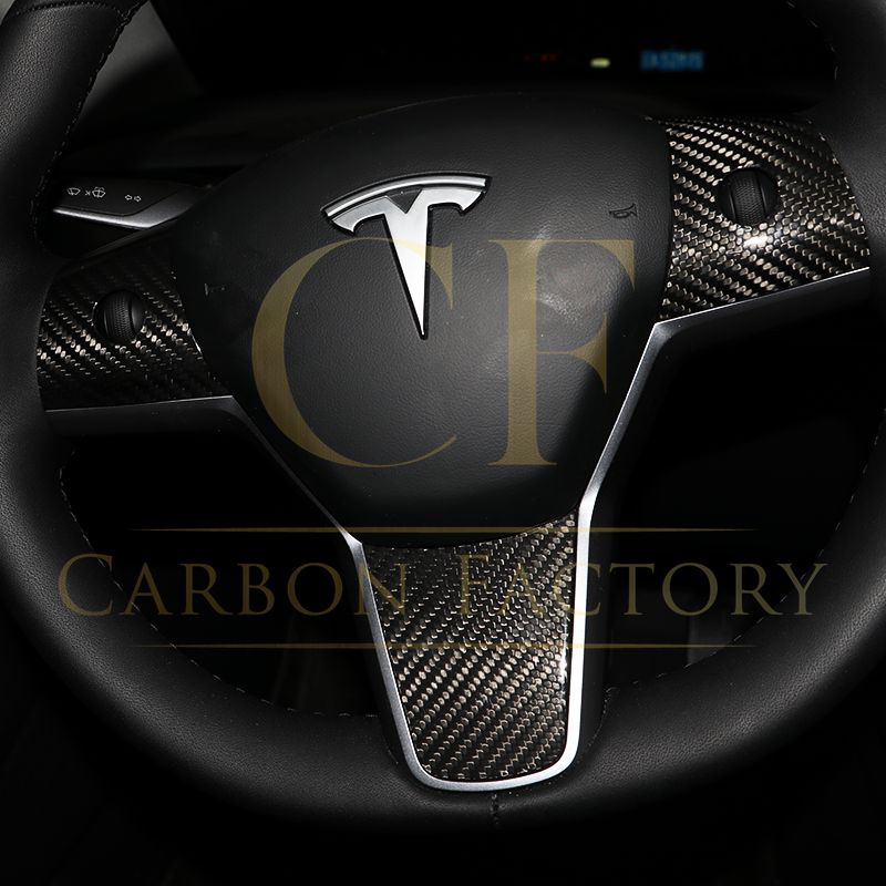 Tesla Model 3 & Model Y Pre-preg Carbon Fibre Steering Wheel Trims 17-23-Carbon Factory