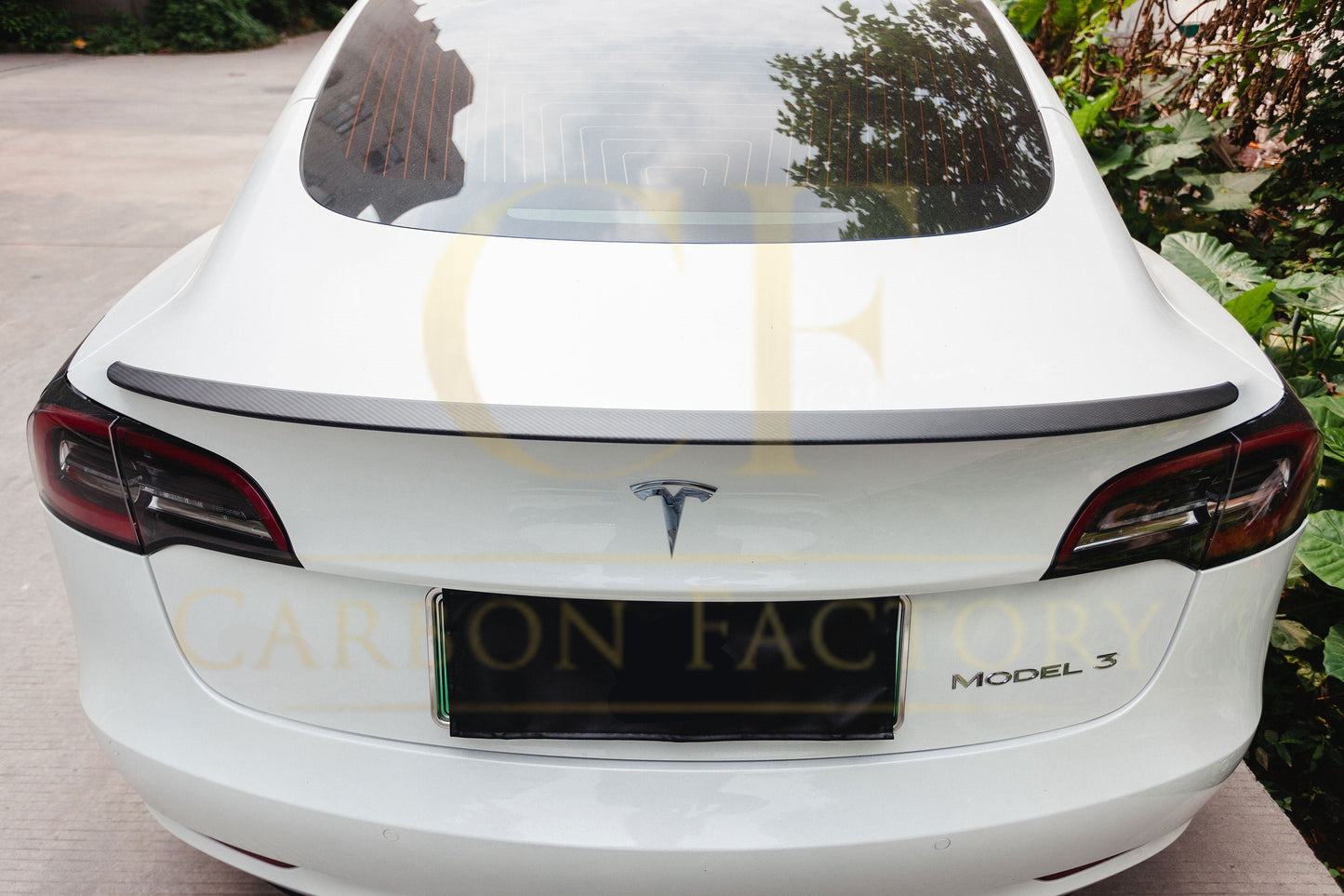 Tesla Model 3 OEM Style Pre-preg Matt Carbon Fibre Boot Spoiler 16-23 by Carbon Factory-Carbon Factory