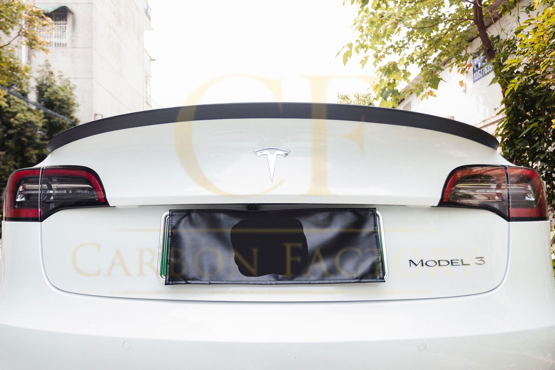 Tesla Model 3 OEM Style Pre-preg Matt Carbon Fibre Boot Spoiler 16-23 by Carbon Factory-Carbon Factory