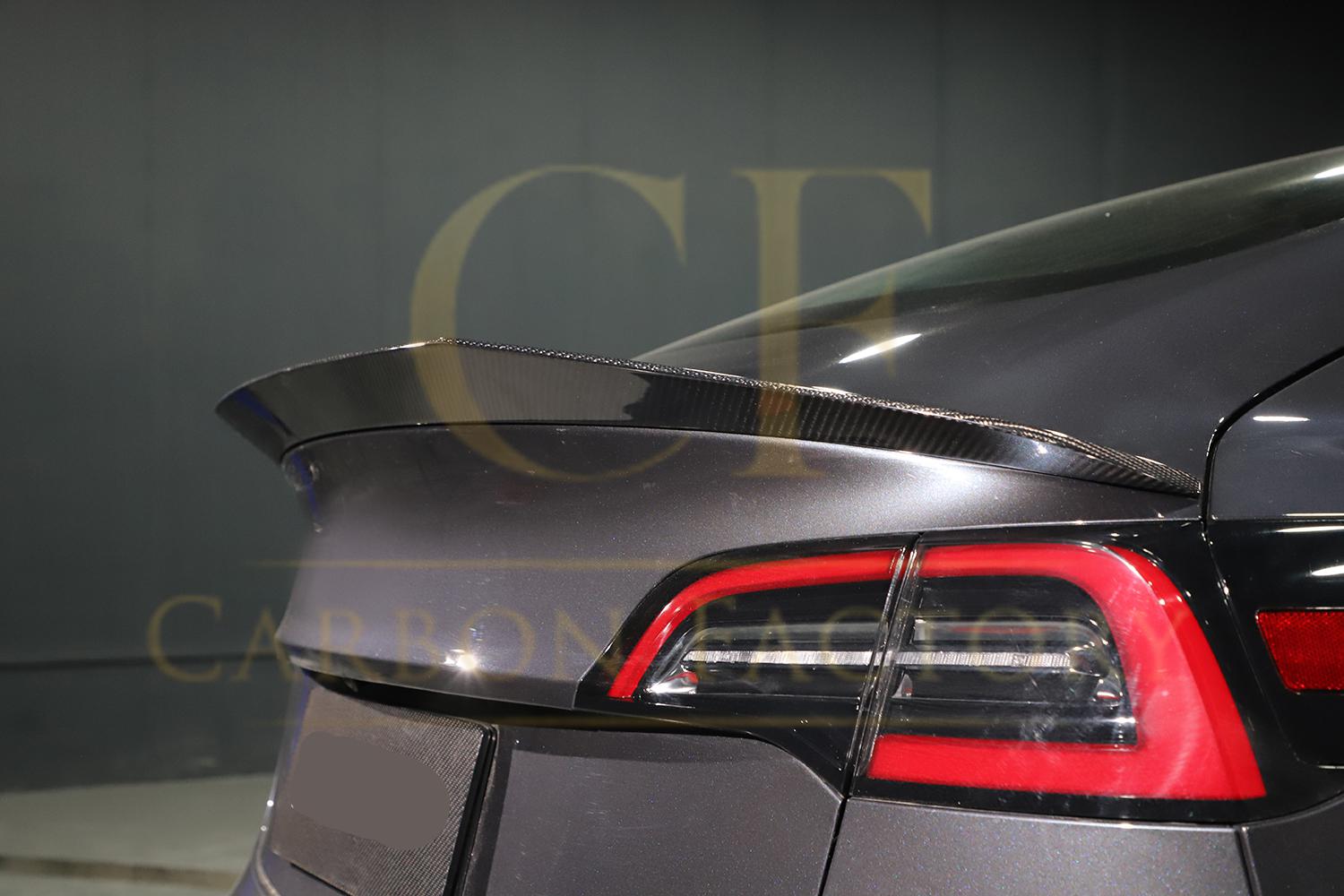 Tesla Model 3 R Style Carbon Fibre Boot Spoiler 16-23 by Carbon Factory-Carbon Factory