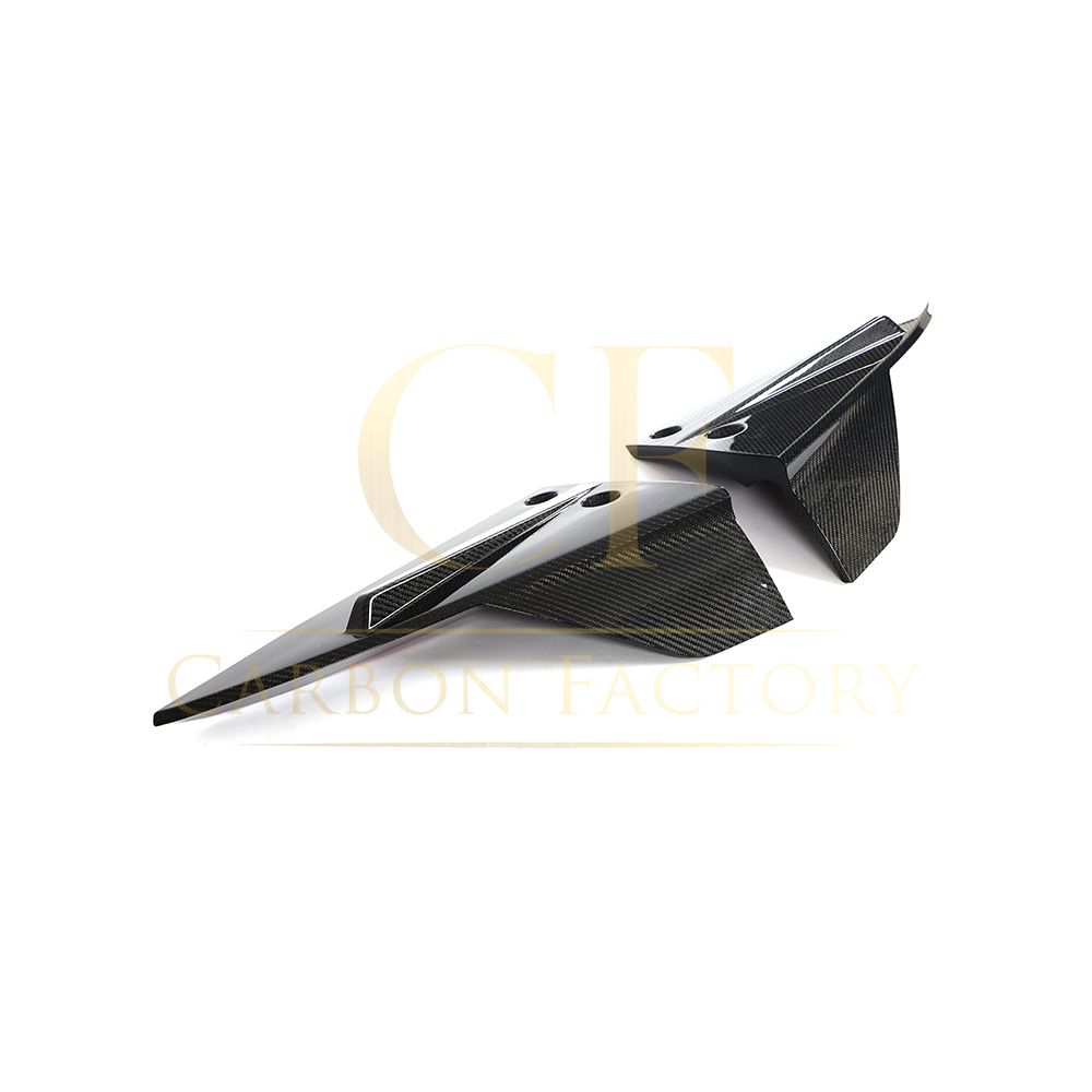 Tesla Model S Facelift V style Carbon Fibre Rear Bumper Extensions 21-Present-Carbon Factory