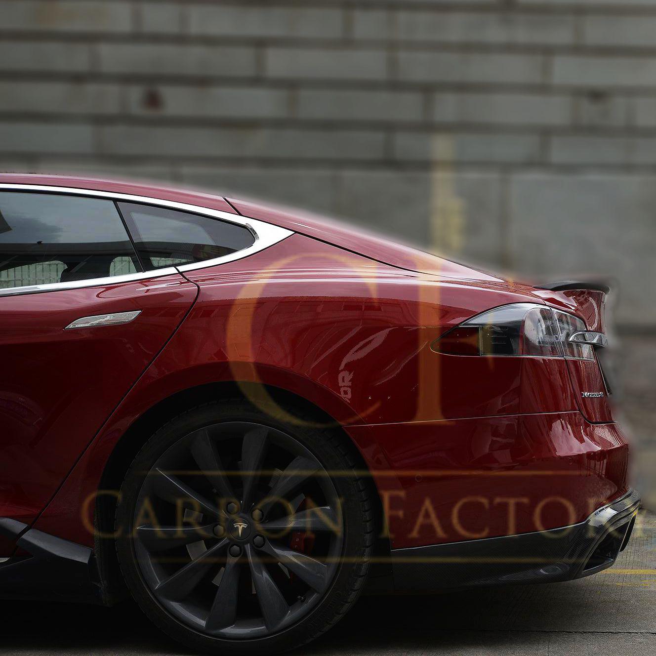 Tesla Model S P85 P Style Carbon Rear Diffuser 14-15 by Carbon Factory-Carbon Factory