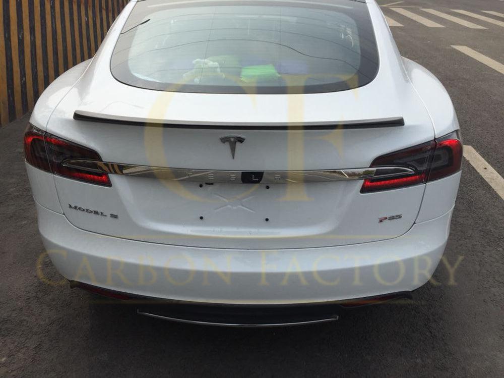 Tesla Model S Performance Style Matt Carbon Fibre Boot Spoiler 13-Present-Carbon Factory