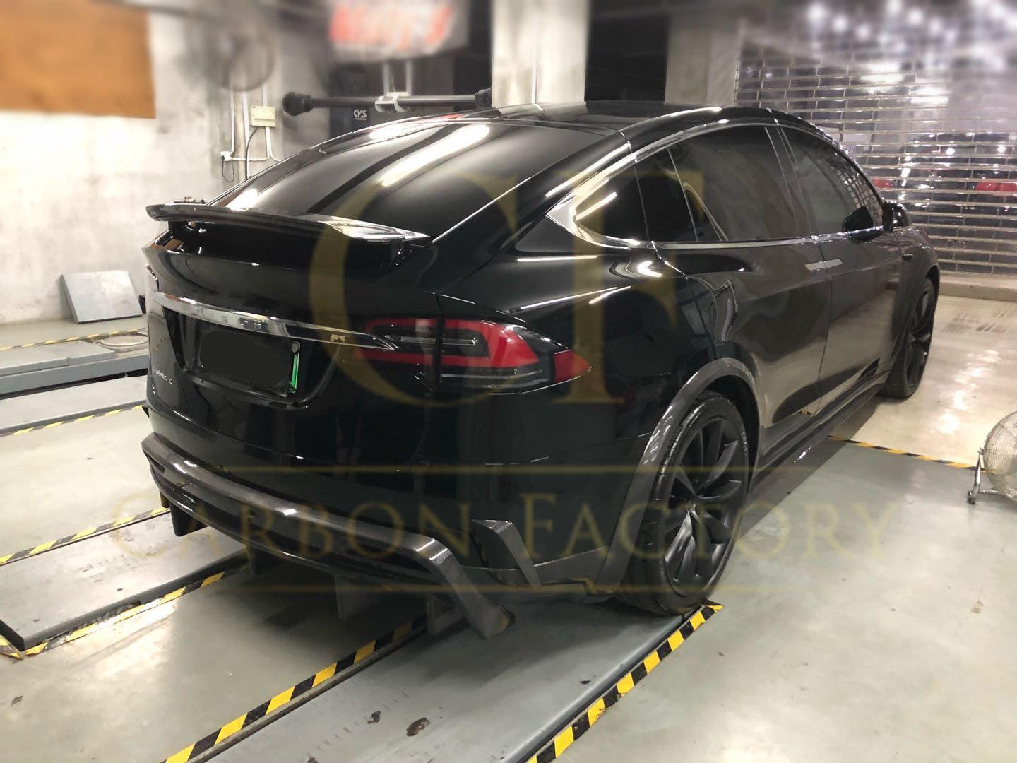 Tesla Model X V Style Carbon Fibre Rear Diffuser 16-Present by Carbon Factory-Carbon Factory