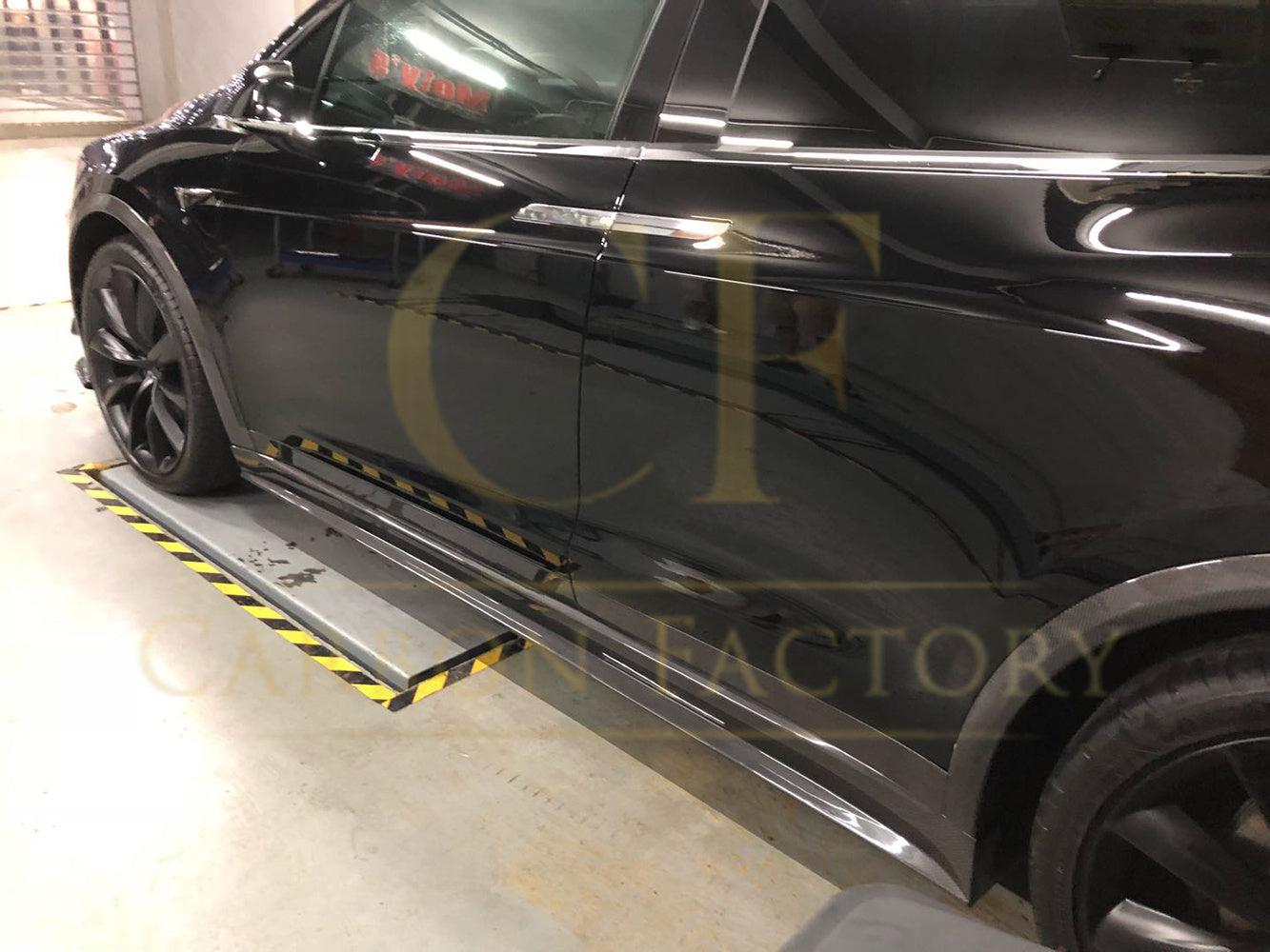 Tesla Model X V Style Carbon Fibre Side Skirts 16-Present by Carbon Factory-Carbon Factory