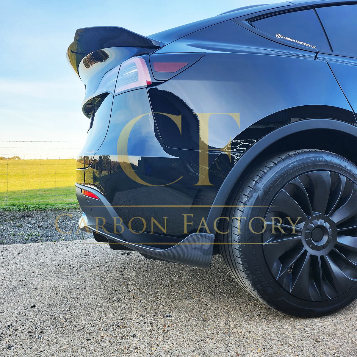 Tesla Model Y CS Style Carbon Fibre Rear Diffuser 19-24 by Carbon Factory-Carbon Factory