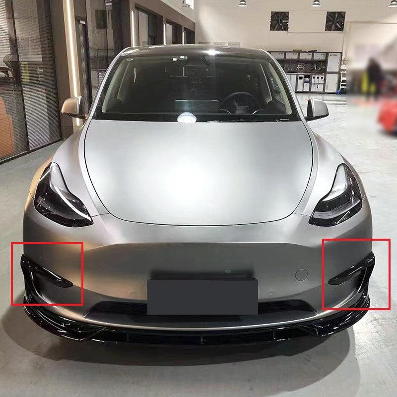 Tesla Model Y Competition Style Gloss Black Front Bumper Trims 19-24 by Carbon Factory-Carbon Factory