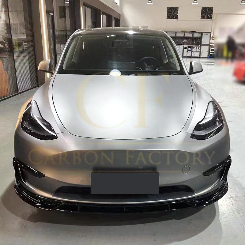 Tesla Model Y Competition Style Gloss Black Front Splitter 19-24 by Carbon Factory-Carbon Factory