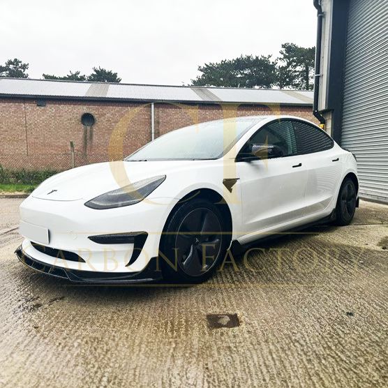Tesla Model Y Competition Style Gloss Black Side Fender Trims 19-24-Carbon Factory