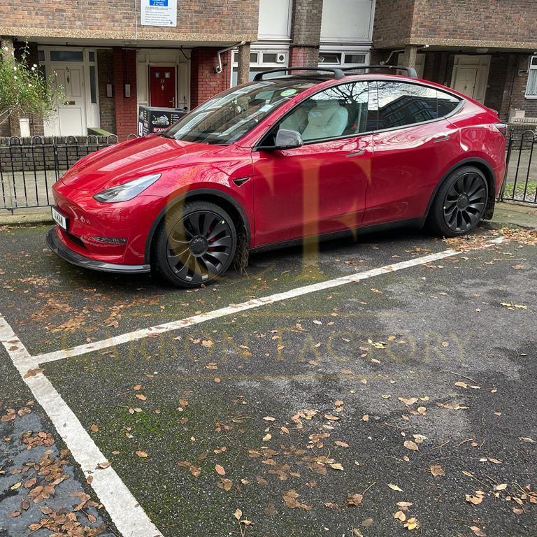 Tesla Model Y P Style Carbon Fibre Front Splitter 19-23 by Carbon Factory-Carbon Factory