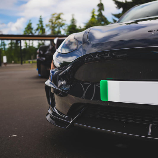 Tesla Model Y TR Style Gloss Black Front Splitter 19-24-Carbon Factory