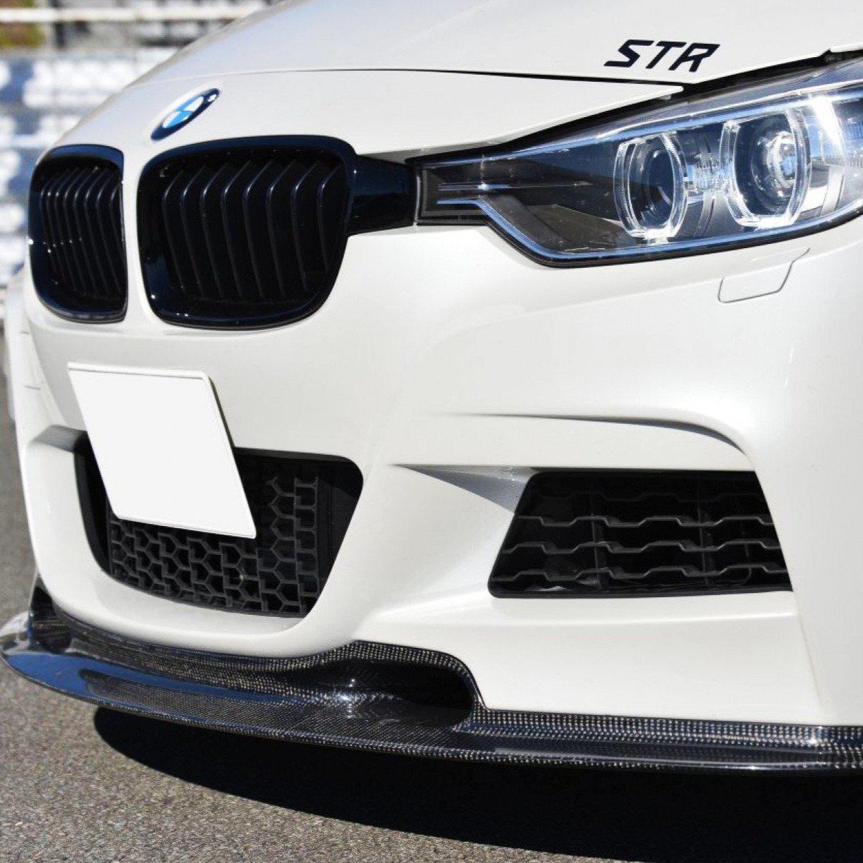 V Style Carbon Fibre Front Splitter for BMW F30 F31 3 Series M Sport 12-19-Carbon Factory