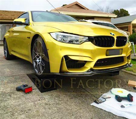 V Style Carbon Fibre Front Splitter for BMW F80 M3 F82 F83 M4 14-20-Carbon Factory