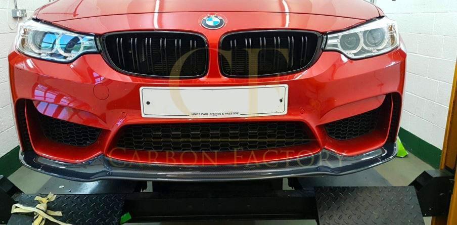 V Style Carbon Fibre Front Splitter for BMW F80 M3 F82 F83 M4 14-20-Carbon Factory