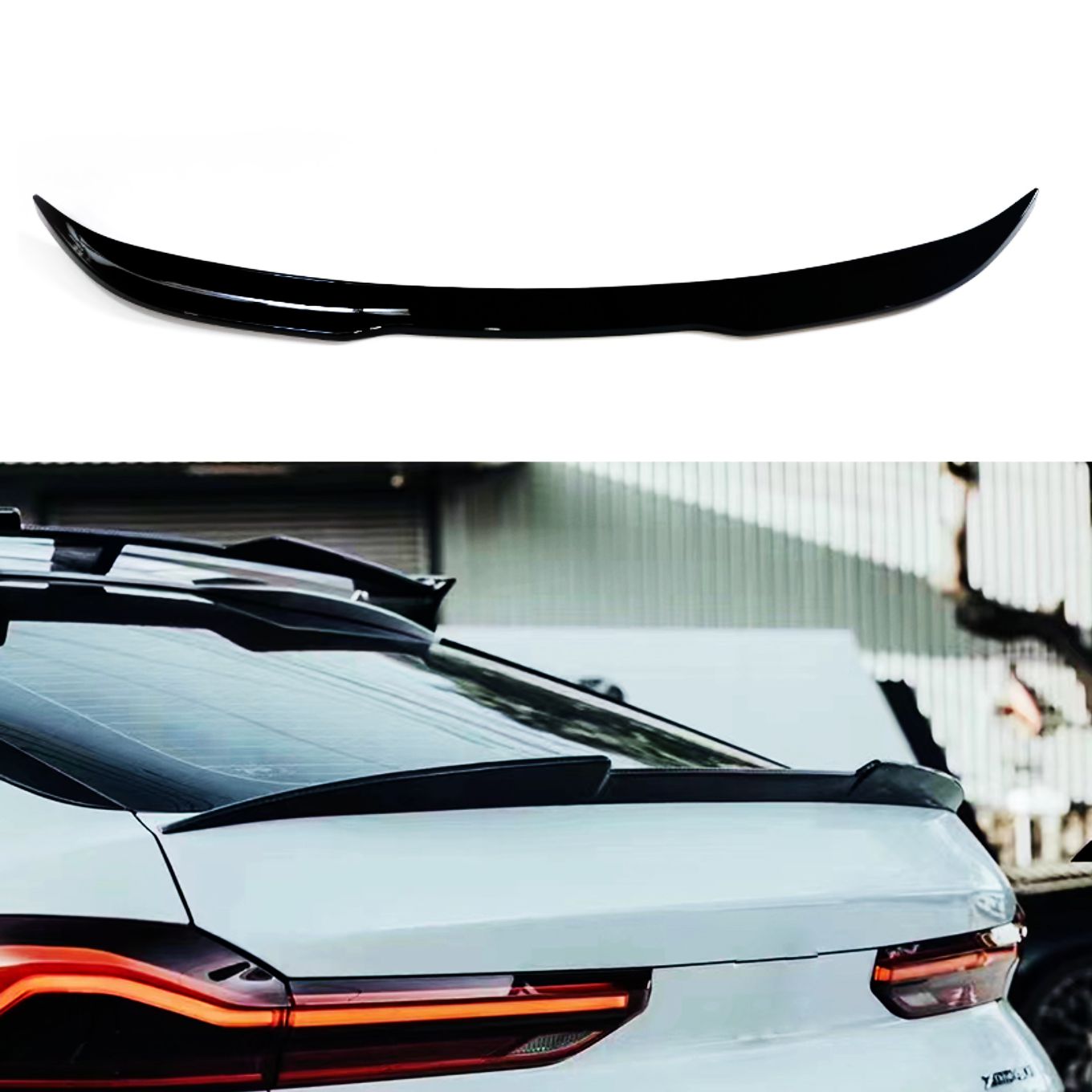 V Style Gloss Black Boot Spoiler for BMW G06 X6 19-Present-Carbon Factory