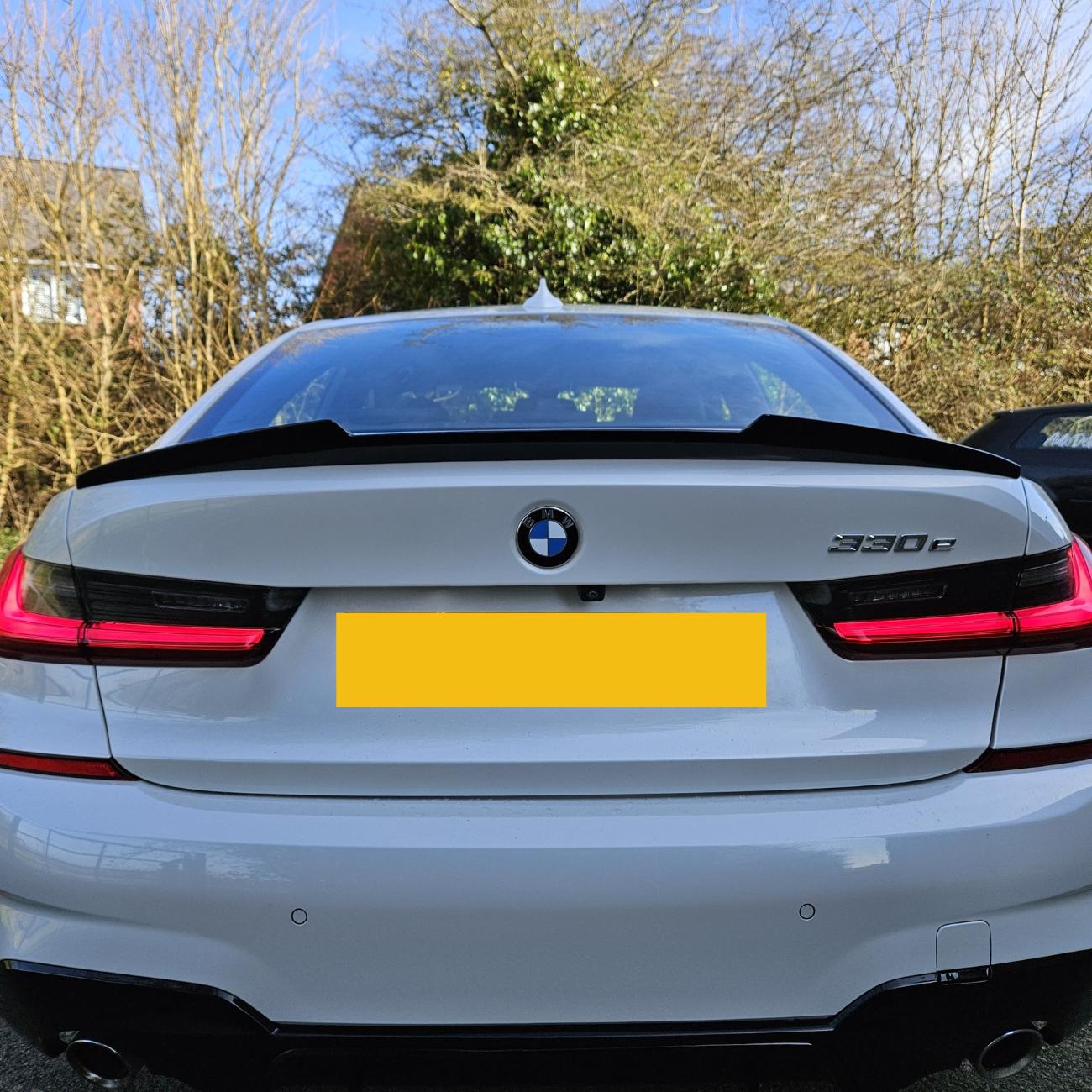 V Style Gloss Black Boot Spoiler for BMW G20 3 Series G80 M3 19-Present-Carbon Factory