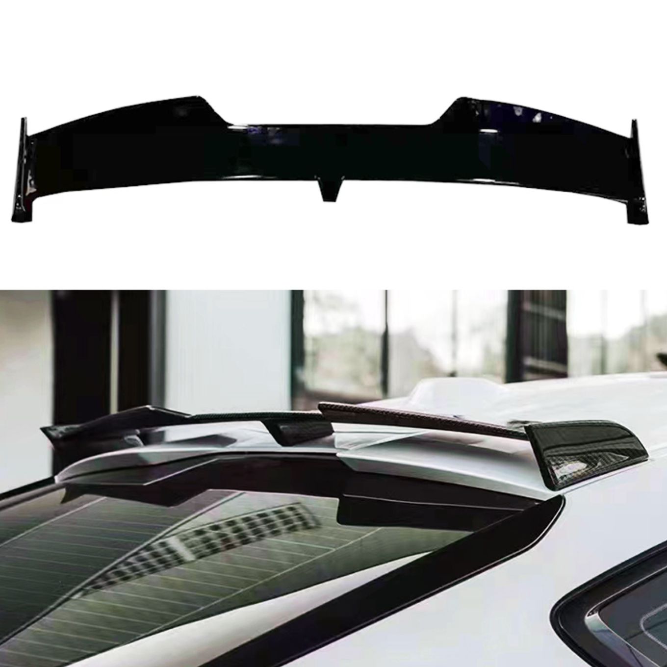 V Style Gloss Black Roof Spoiler for BMW G06 X6 19-Present-Carbon Factory