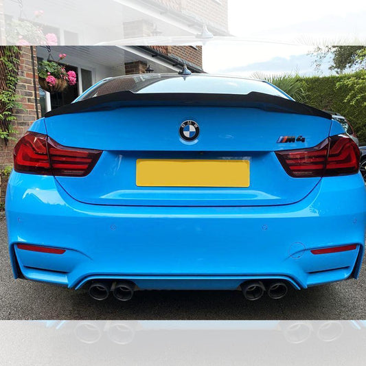 V Style Pre-Preg Carbon Fibre Boot Spoiler for BMW F82 M4 Coupe 14-20-Carbon Factory