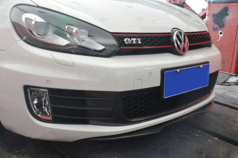 VW Golf MK6 GTI H1 Style Carbon Fibre Front Splitter 08-13 by Carbon Factory-Carbon Factory