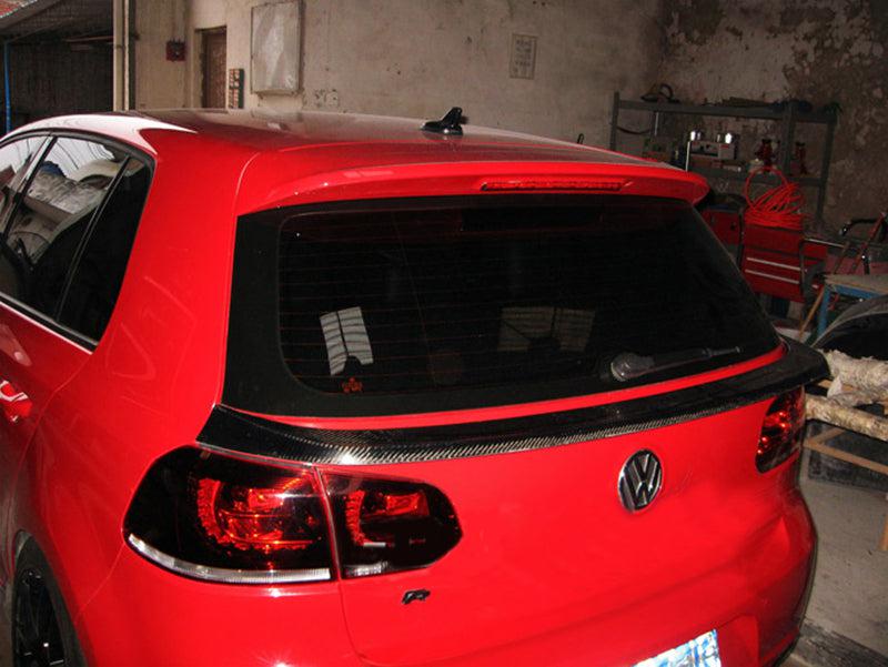 VW Golf MK6 GTI R20 Carbon Fibre Mid Spoiler 08-13 by Carbon Factory-Carbon Factory