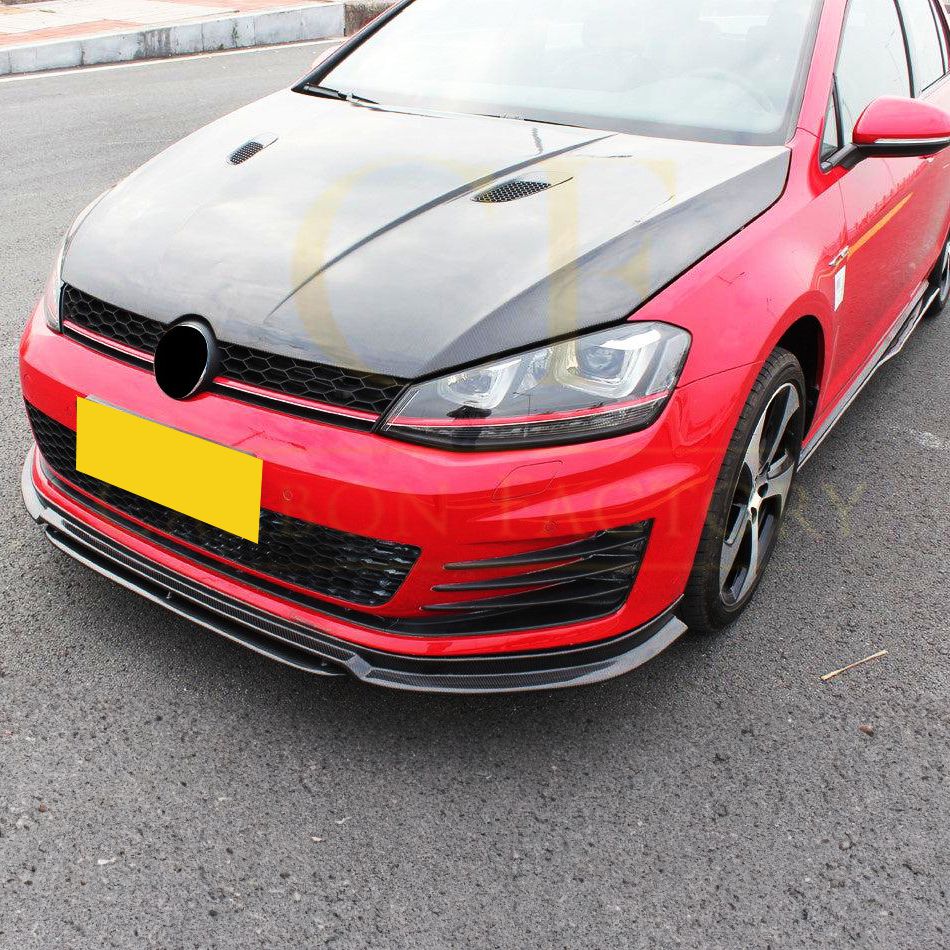 VW Golf MK7 GTI RZ Style Carbon Fibre Front Splitter 14-17-Carbon Factory