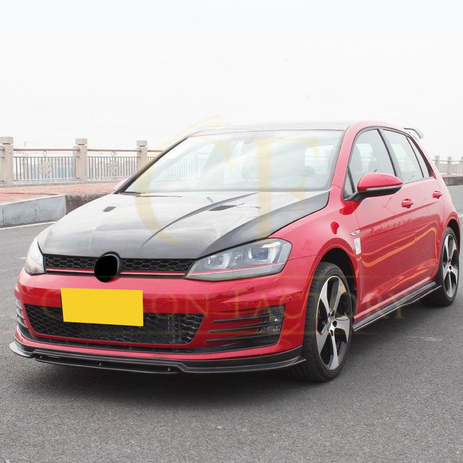 VW Golf MK7 GTI RZ Style Carbon Fibre Front Splitter 14-17-Carbon Factory