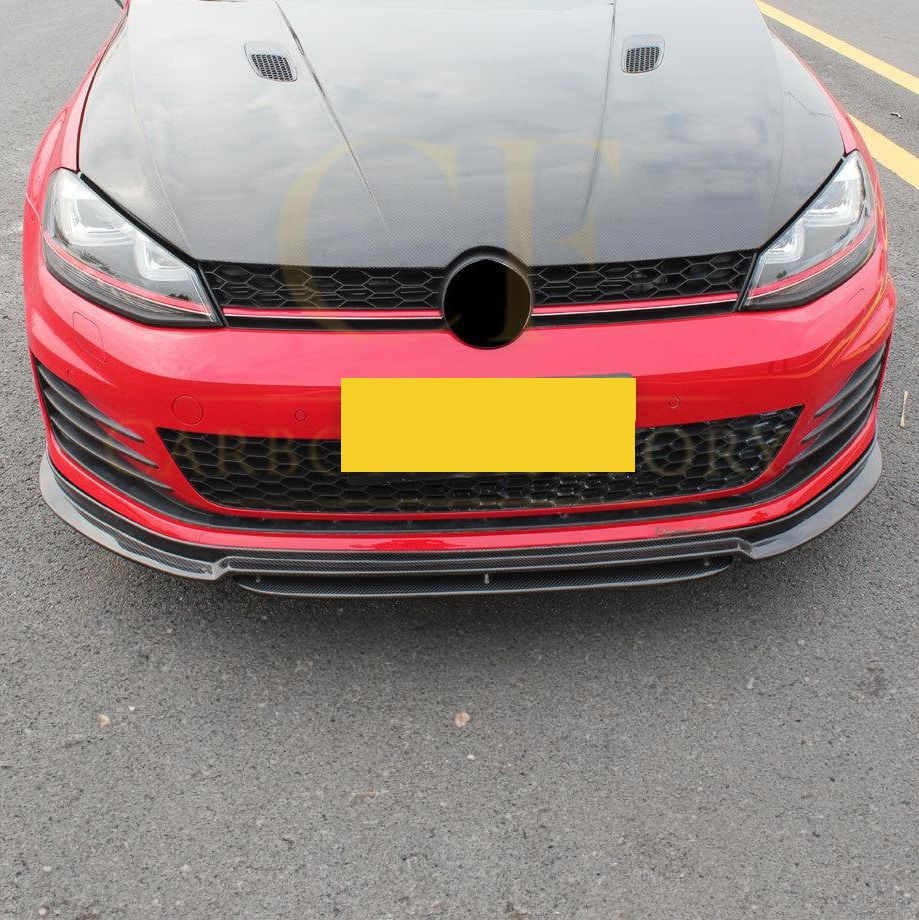 VW Golf MK7 GTI RZ Style Carbon Fibre Front Splitter 14-17-Carbon Factory