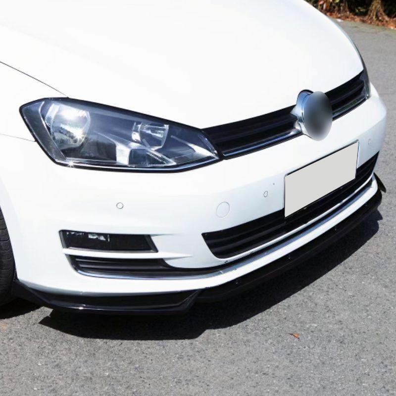 VW Golf MK7 MK7.5 Max Style Gloss Black Front Splitter 13-20 by Carbon Factory-Carbon Factory