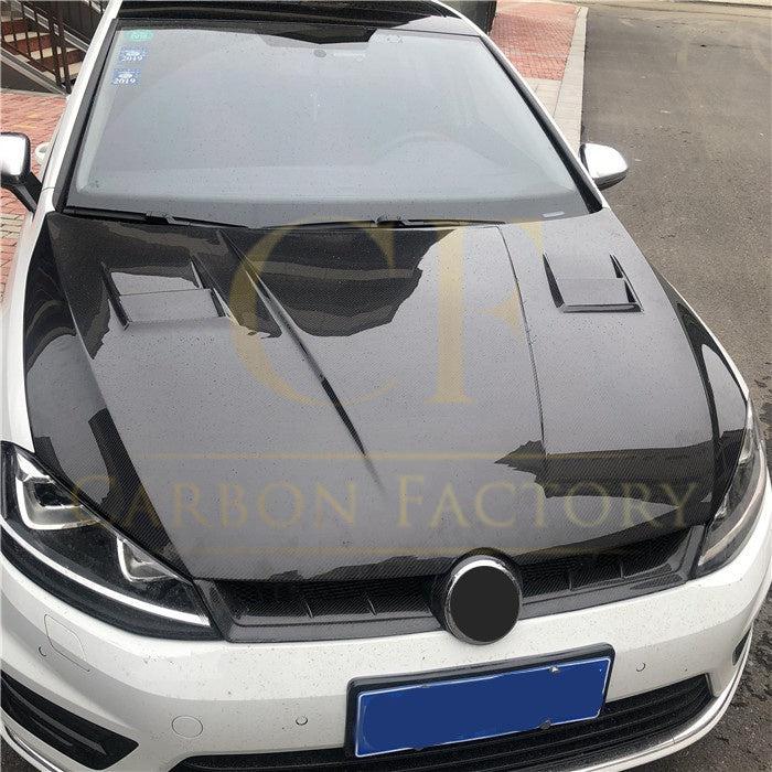 VW Golf MK7 MK7.5 inc GTI & R ED Style Carbon Fibre Bonnet 14-20-Carbon Factory