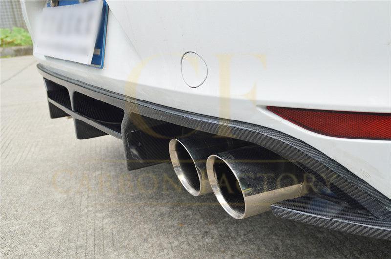 VW Golf MK7 R OS Style Carbon Fibre Rear Diffuser 14-17 by Carbon Factory-Carbon Factory