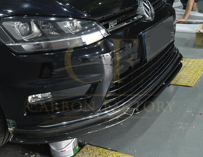 VW Golf MK7 R OZ Style Carbon Fibre Front Splitter 14-17 by Carbon Factory-Carbon Factory