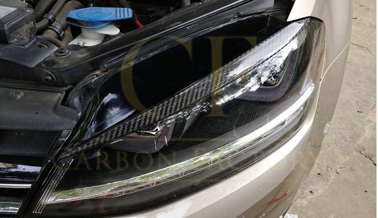 VW Golf MK7 inc GTI & R Carbon Fibre Headlight Trims 14-17 by Carbon Factory-Carbon Factory