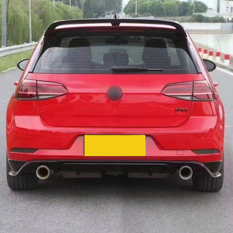 VW Golf MK7.5 GTI TCR Style Gloss Black Rear Diffuser 17-20 by Carbon Factory-Carbon Factory