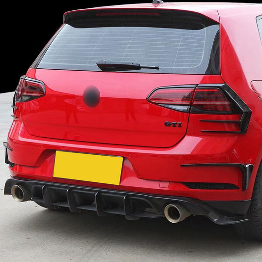 VW Golf MK7.5 GTI TR Style Gloss Black Rear Diffuser 17-20 by Carbon Factory-Carbon Factory