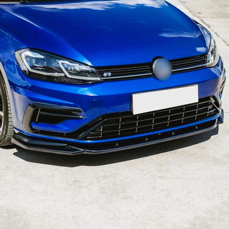 VW Golf MK7.5 R-LINE/ R Max Style Gloss Black Front Splitter 17-20 by Carbon Factory-Carbon Factory