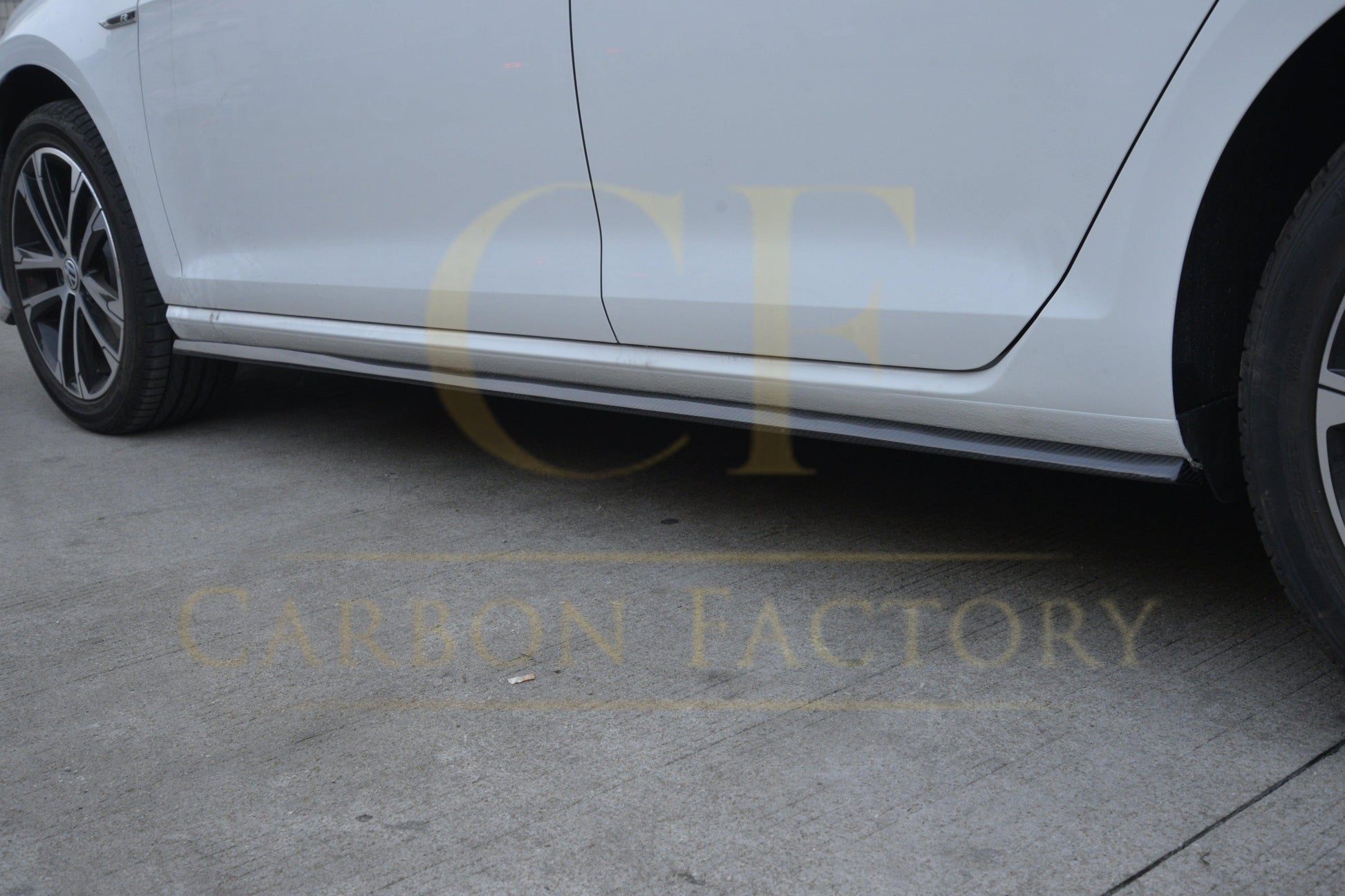 VW Golf MK7.5 inc R OEM Style Carbon Fibre Side Skirt 17-20 by Carbon Factory-Carbon Factory