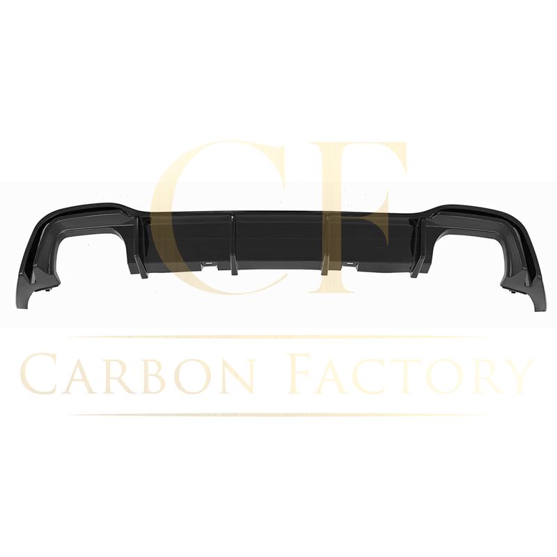 VW Golf MK8 GTI / R-LINE MAX Style Gloss Black Rear Diffuser 21-Present by Carbon Factory-Carbon Factory