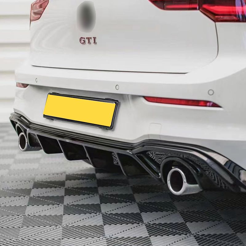 VW Golf MK8 GTI / R-LINE MAX Style Gloss Black Rear Diffuser 21-Present by Carbon Factory-Carbon Factory