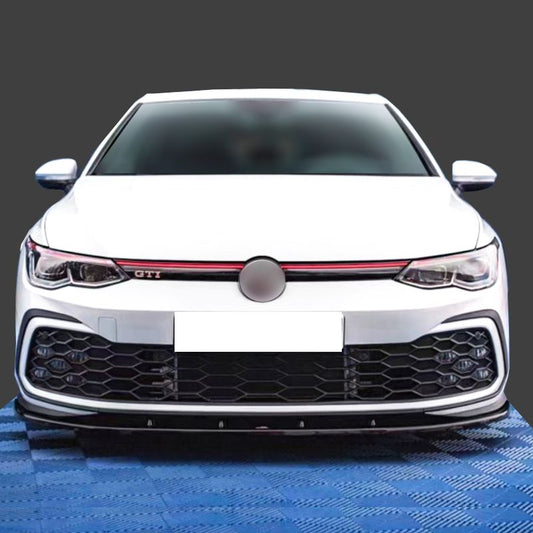 VW Golf MK8 GTI / R-LINE V1 Style Gloss Black Front Splitter 21-23-Carbon Factory