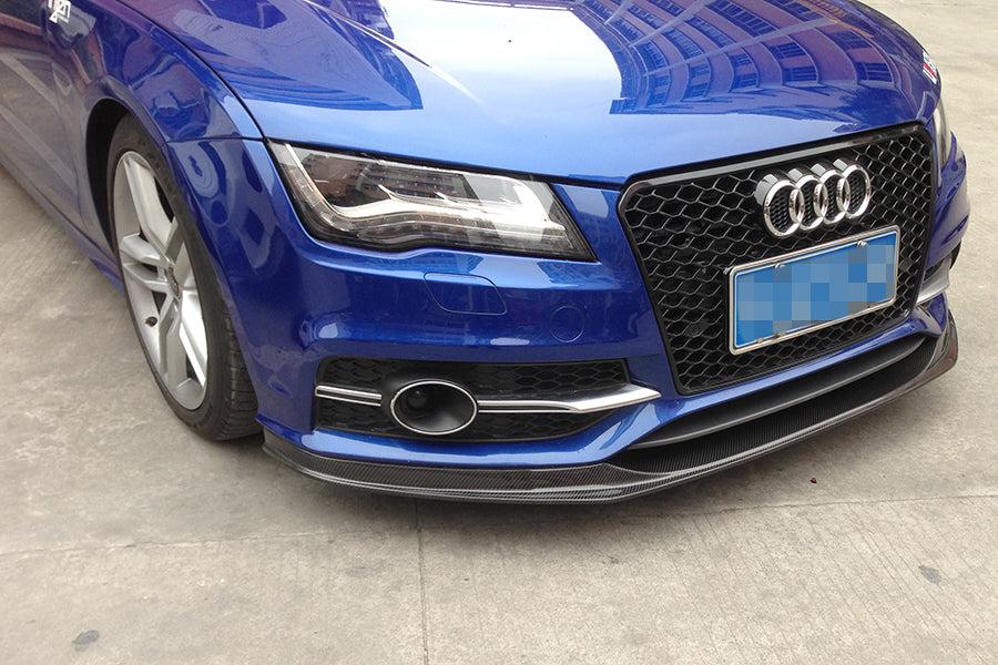 Audi 4G A7 S Line S7 V Style Carbon Fibre Front Splitter 10-18-Carbon Factory