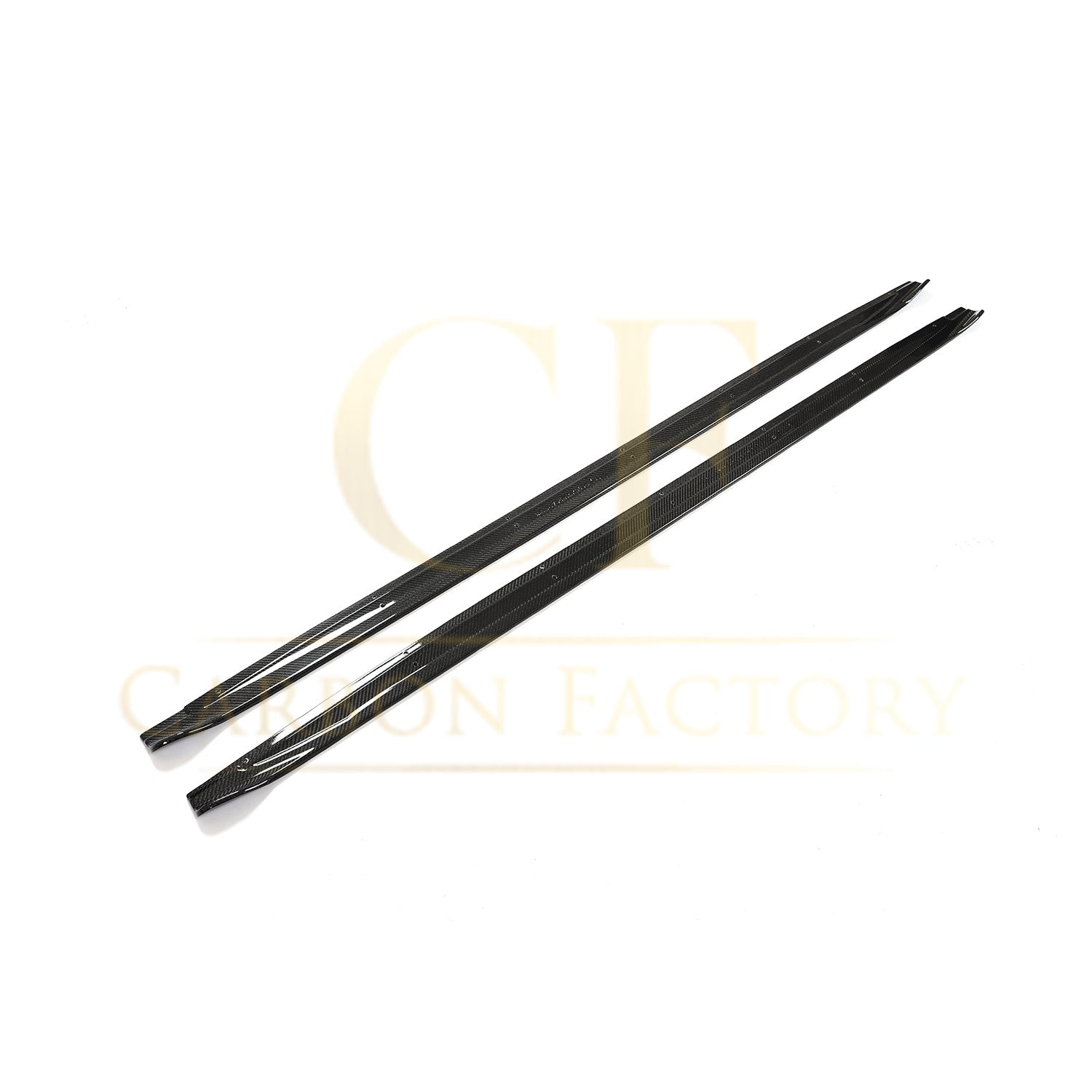 Audi A3 S3 Saloon V Style Carbon Fibre Side Skirt 20-22-Carbon Factory