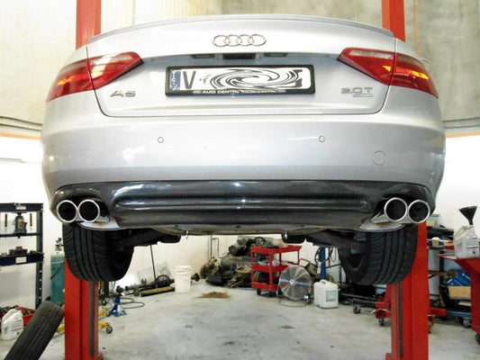 Audi B8 A5 2 Door Non S-Line V Style Carbon Fibre Rear Diffuser 07-10-Carbon Factory