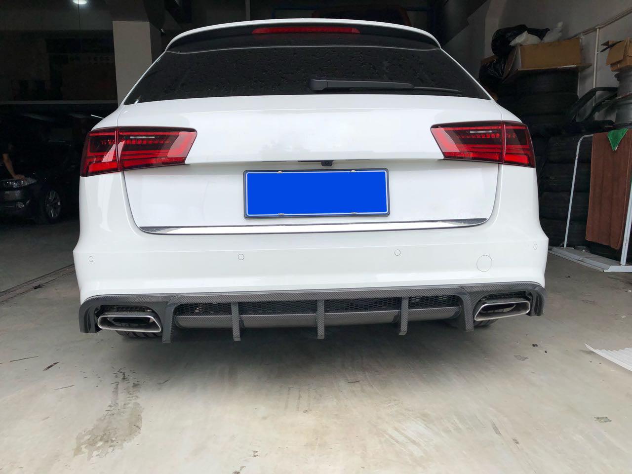 Audi C7.5 A6 S Line & S6 V Style Carbon Fibre Rear Diffuser 15-18-Carbon Factory