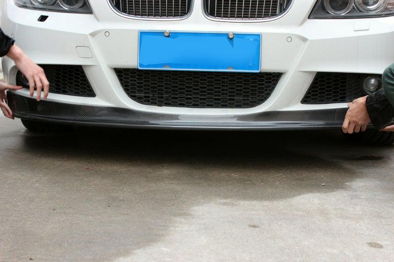 BMW 3 Series E90 LCI C Style Carbon Fibre Front Splitter 10-13-Carbon Factory