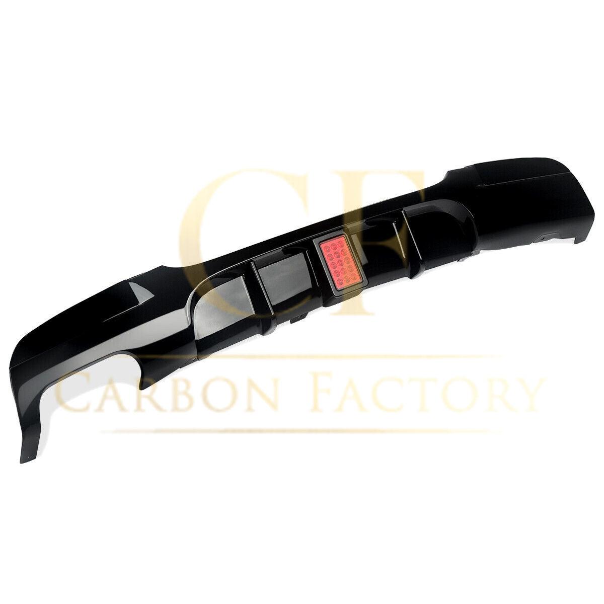 BMW E90 E91 3 Series LED Style Gloss Black Rear Diffuser Twin Exhaust 05-13-Carbon Factory