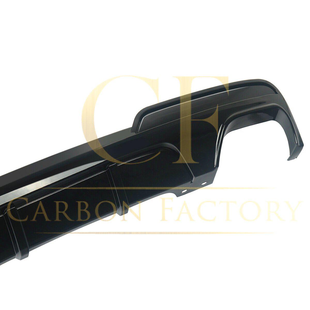 BMW F10 5 Series Gloss Black M Performance Style Rear Diffuser Quad Exhaust 10-17-Carbon Factory