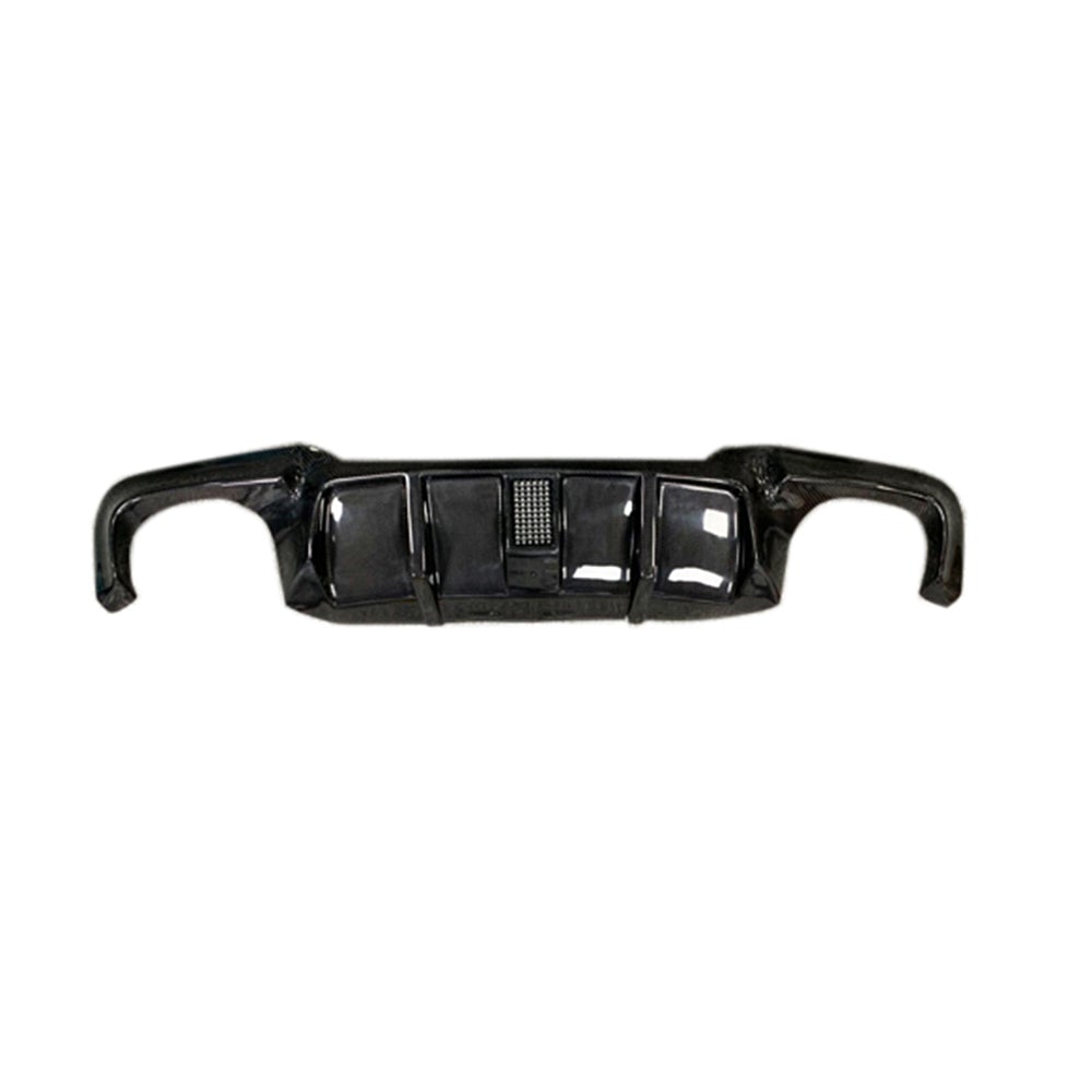 BMW F10 5 Series LED Style Carbon Fibre Rear Diffuser 10-17-Carbon Factory