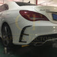 Mercedes Benz W117 CLA Carbon Fibre Rear Bumper Trims 4 pcs 13-15-Carbon Factory