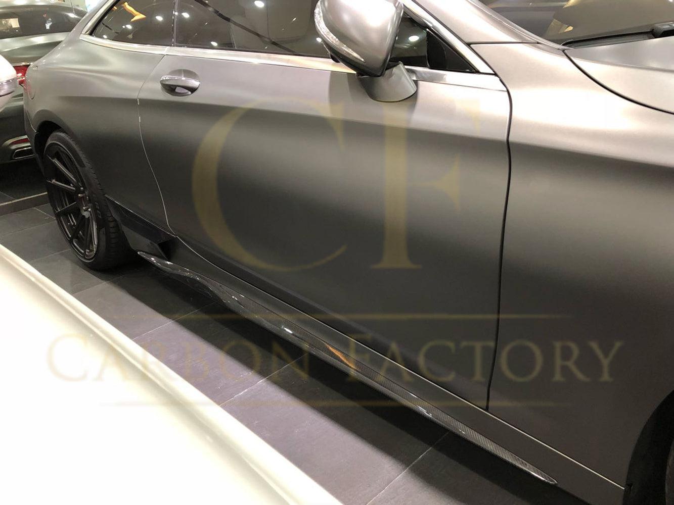 Mercedes Benz W222 S Class Coupe Carbon Fibre Side Skirt 14-17-Carbon Factory